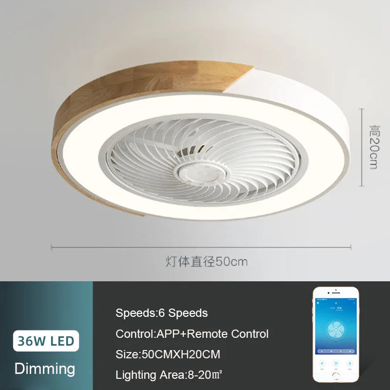 App Remote-Control Ceiling Fan with Light