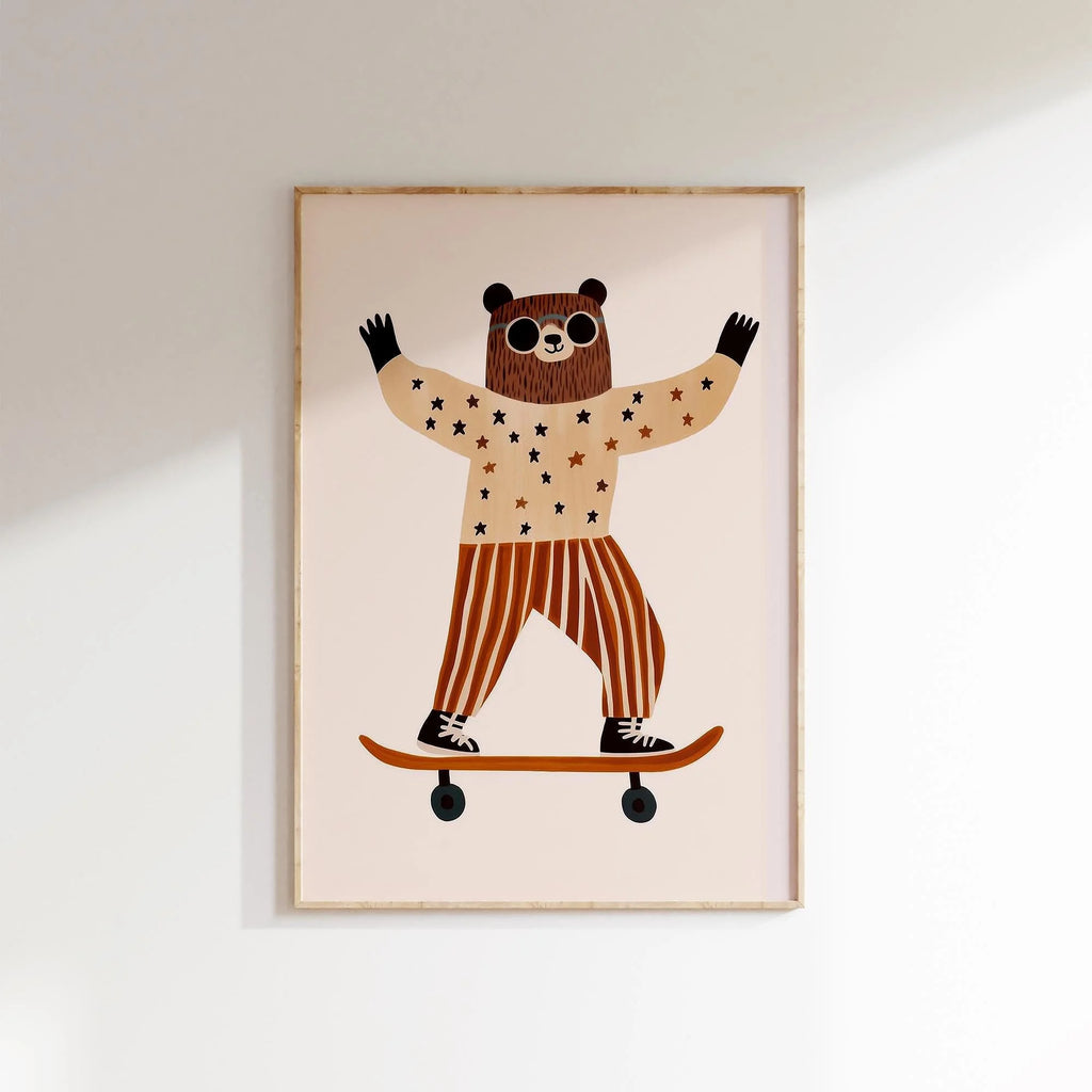 Skateboarding Dachshund Canvas Print