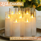 Flameless Acrylic LED Candles