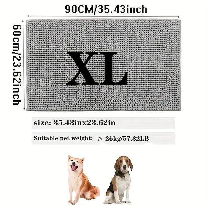Absorbent Microfiber Muddy-Paw Door Mat