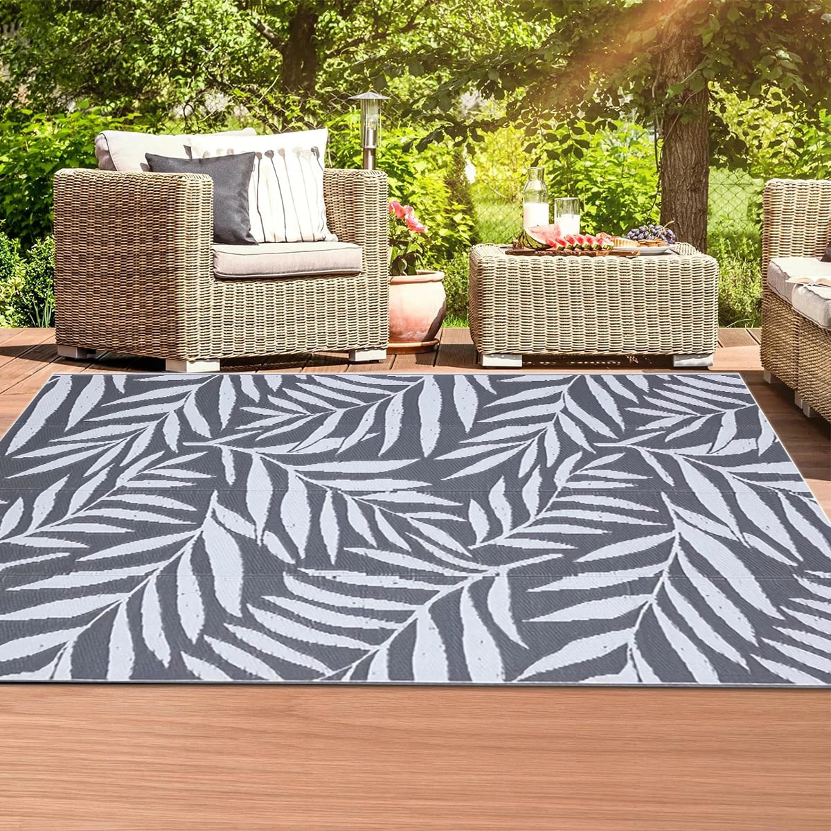 Reversible Woven Patio Rug