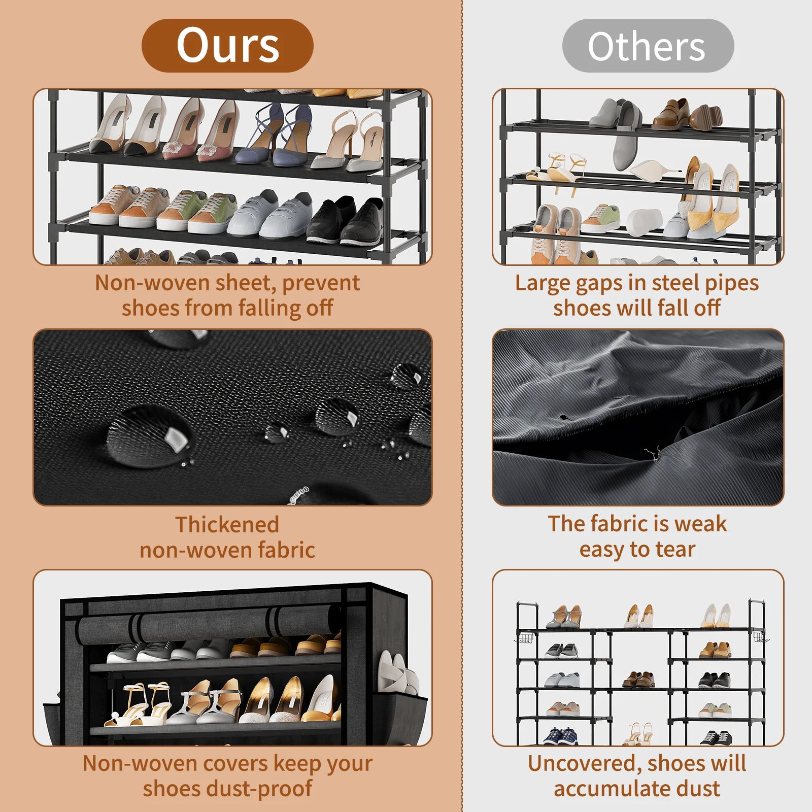 10-Tier Shoe Storage Cabinet