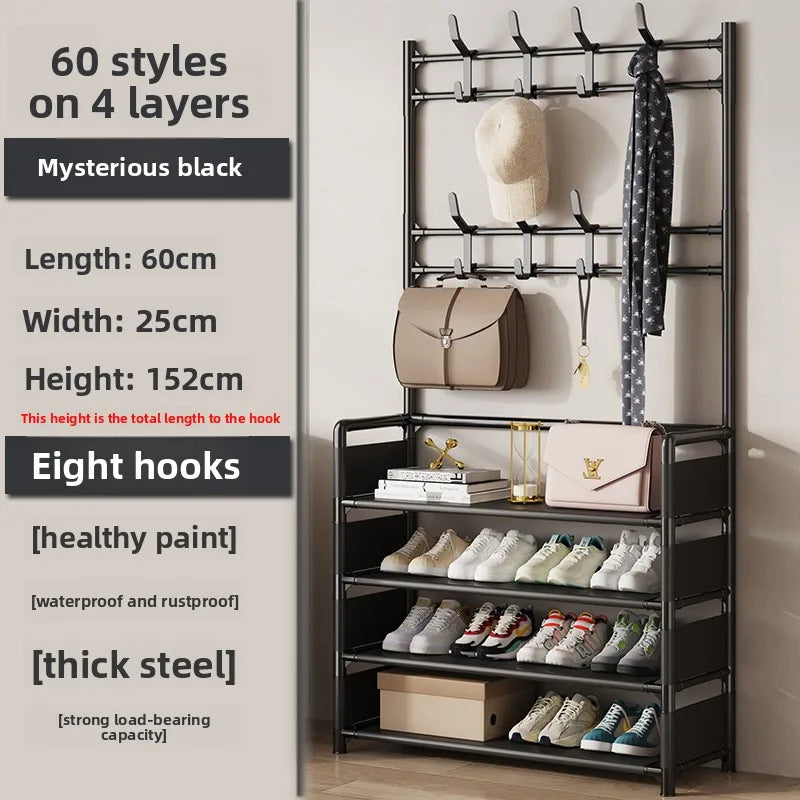 Door-Mounted Shoe & Hat Rack
