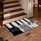 Striped Cat Waterproof Area Rug