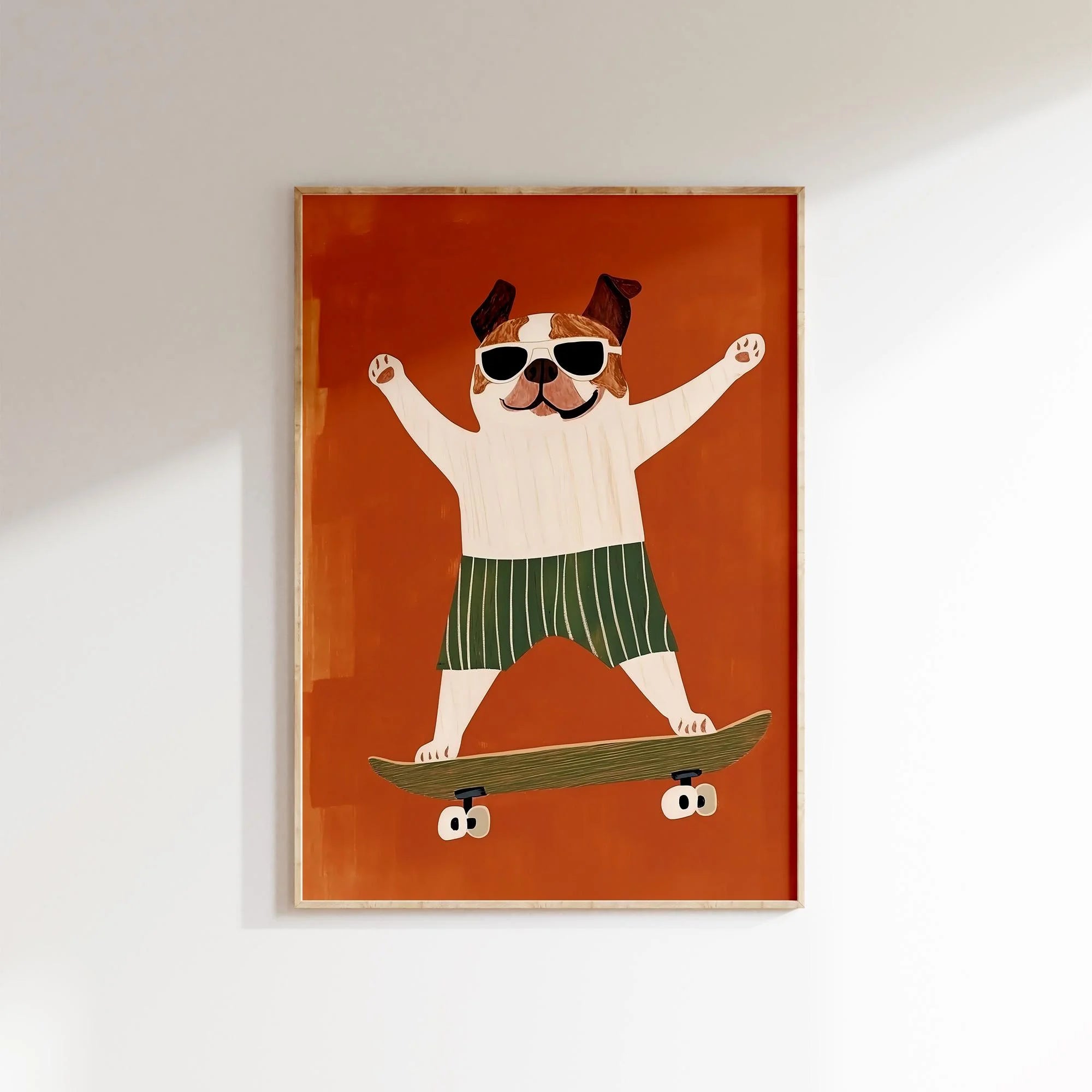 Skateboarding Dachshund Canvas Print