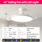 Invisible LED Ceiling Fan with Light