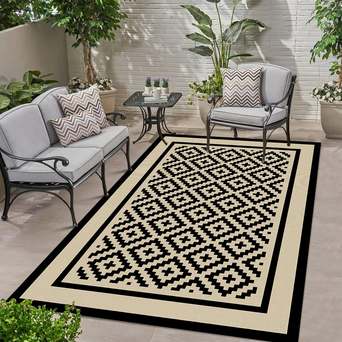 Reversible Woven Patio Rug
