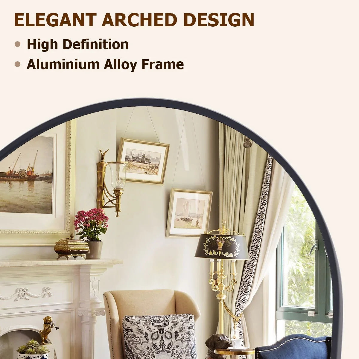 59x16 Arched Wall Mirror