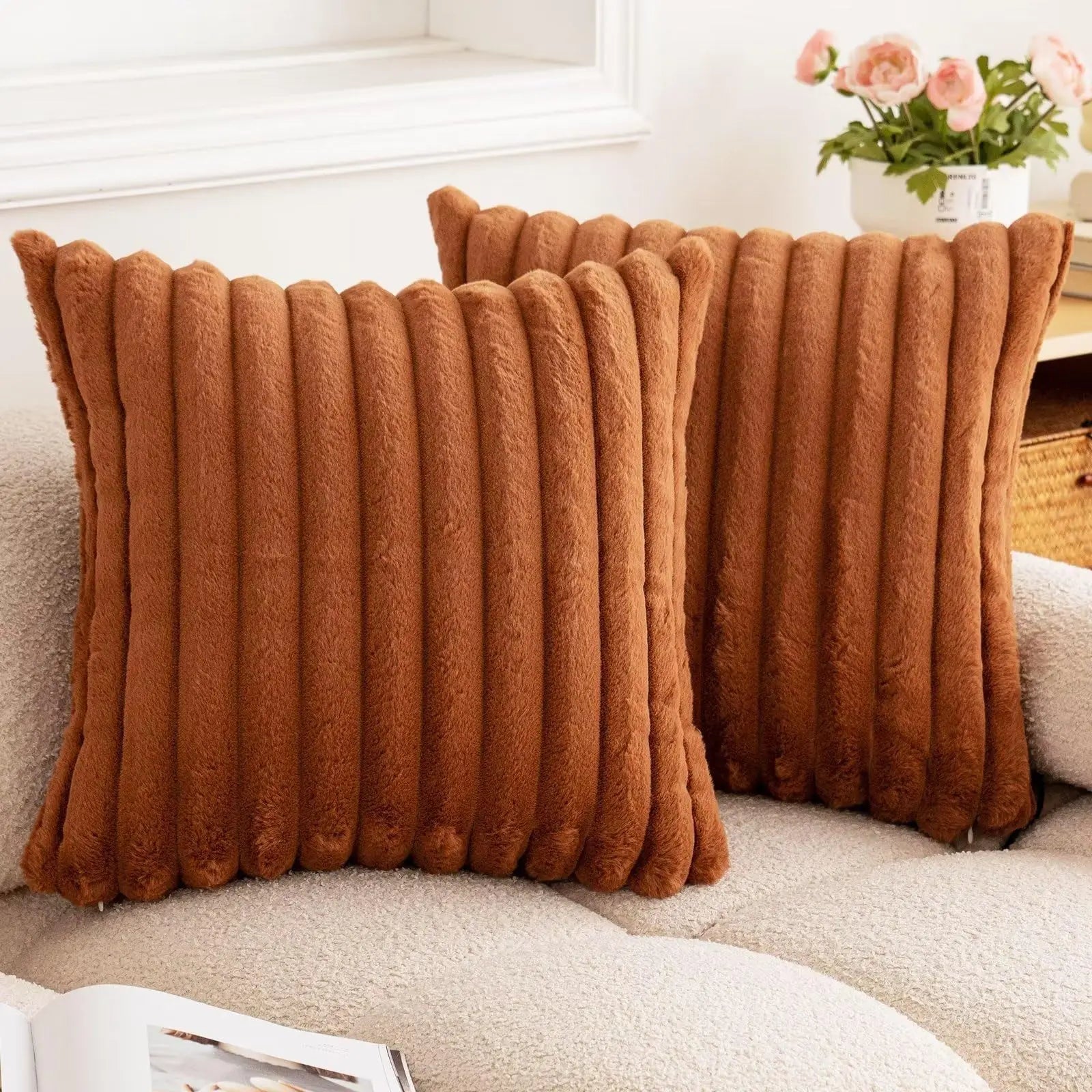 PlushStripe Cushion Cover