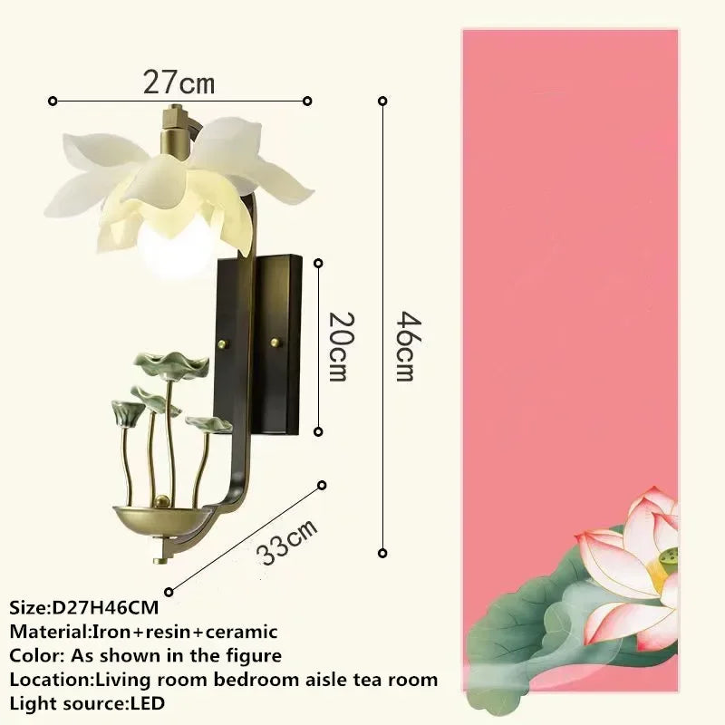 LotusGlow Artistic Wall Lamp