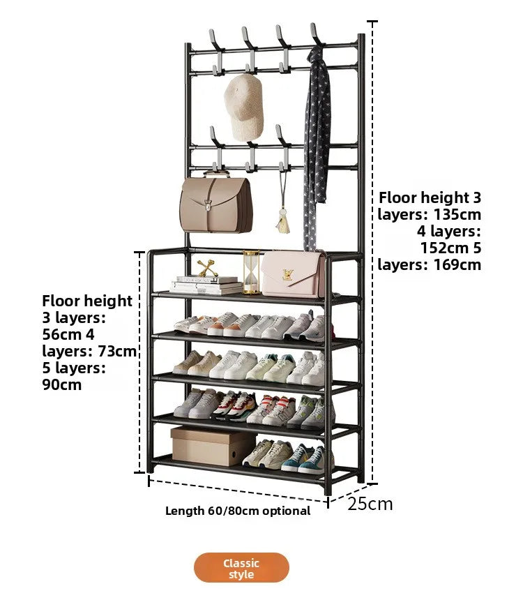 Door-Mounted Shoe & Hat Rack