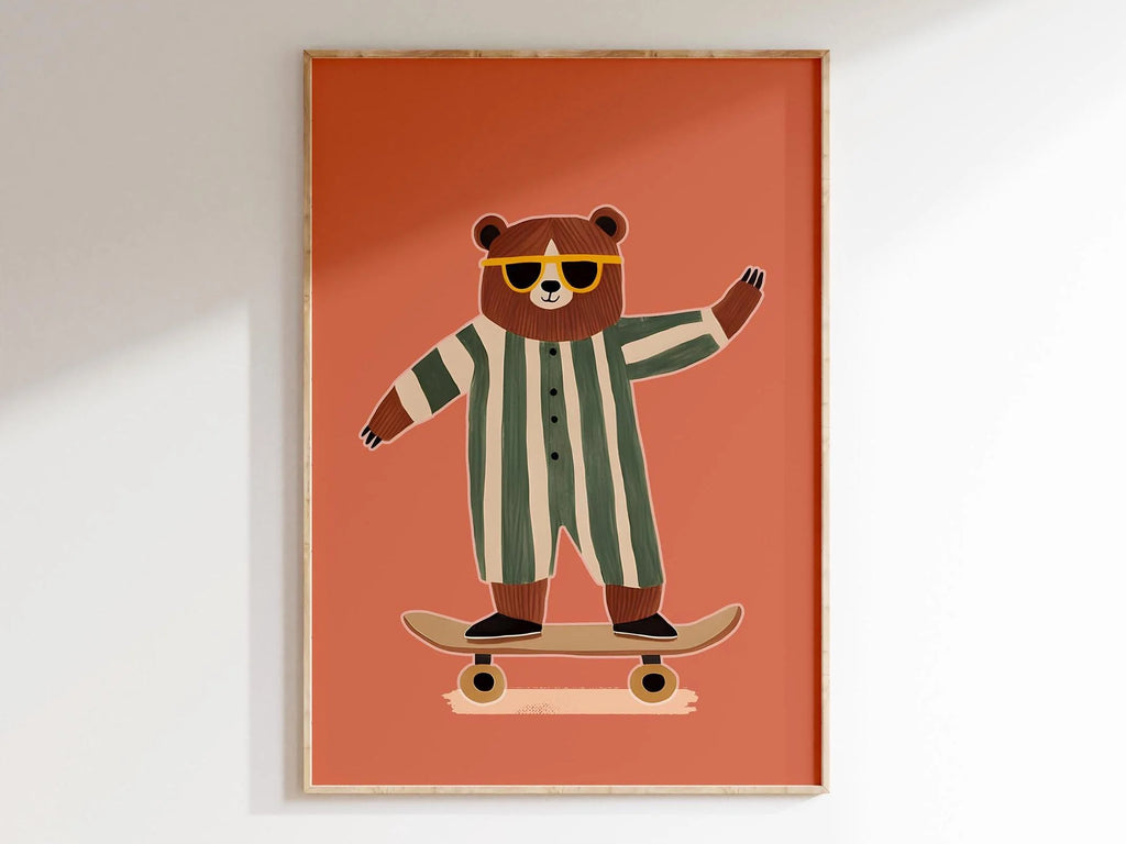Skateboarding Dachshund Canvas Print