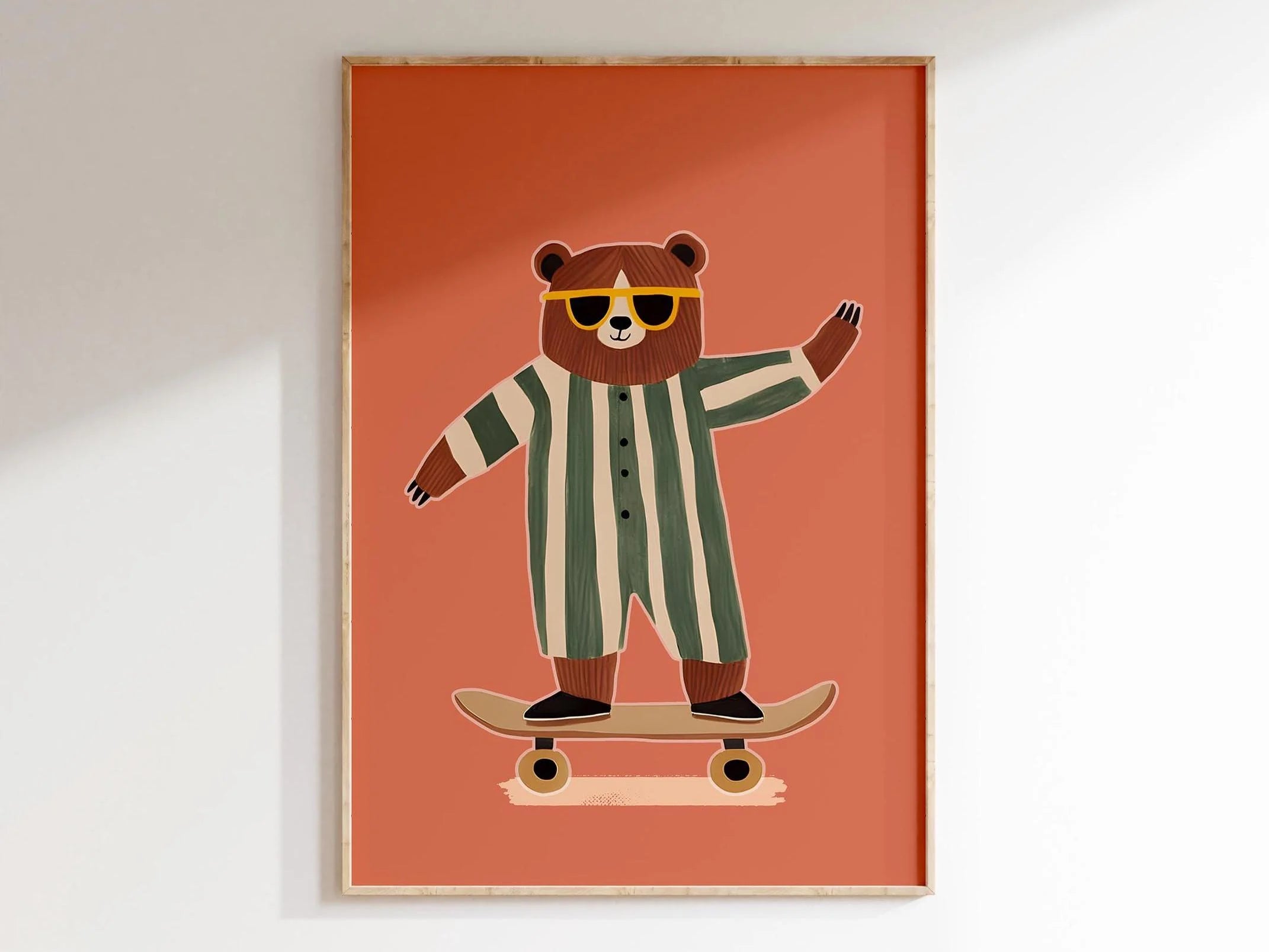 Skateboarding Dachshund Canvas Print