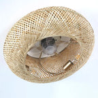 Bamboo Remote-Control Ceiling Fan with Light