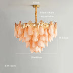 Murano Petal Glass Dimmable Chandelier