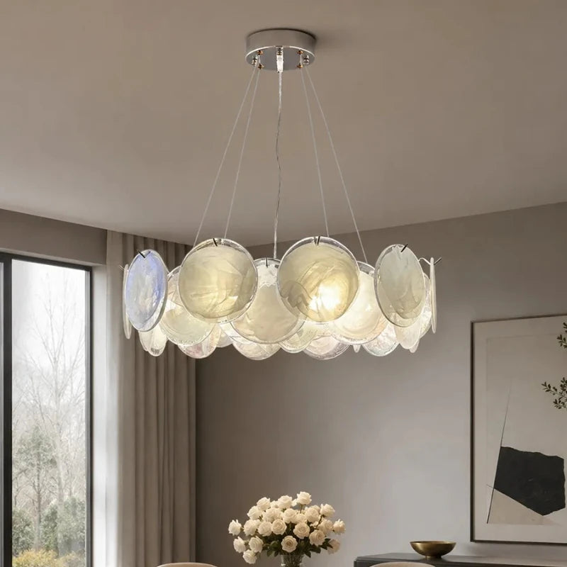 Multicolor Glass Lobby Chandelier