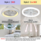 6-Speed Remote-Control Ceiling Fan with Light