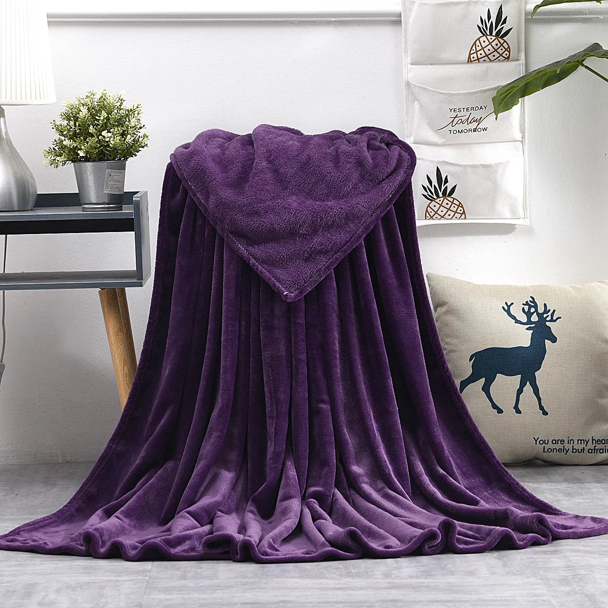 Coral Fleece Throw Blanket