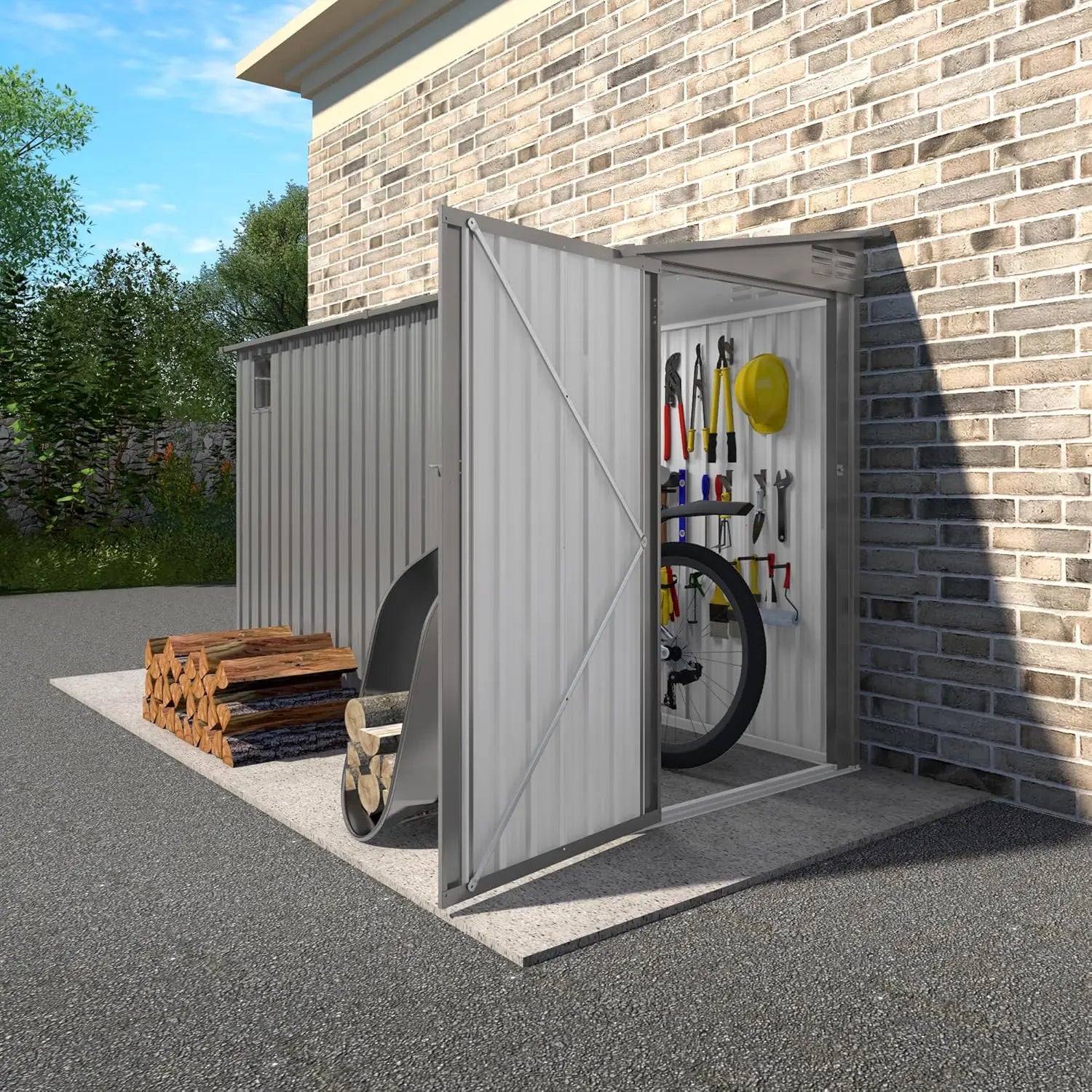 Outdoor Waterproof Metal Storage Shed