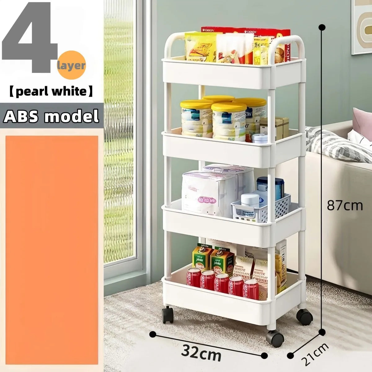 4-Tier Rolling Storage Cart