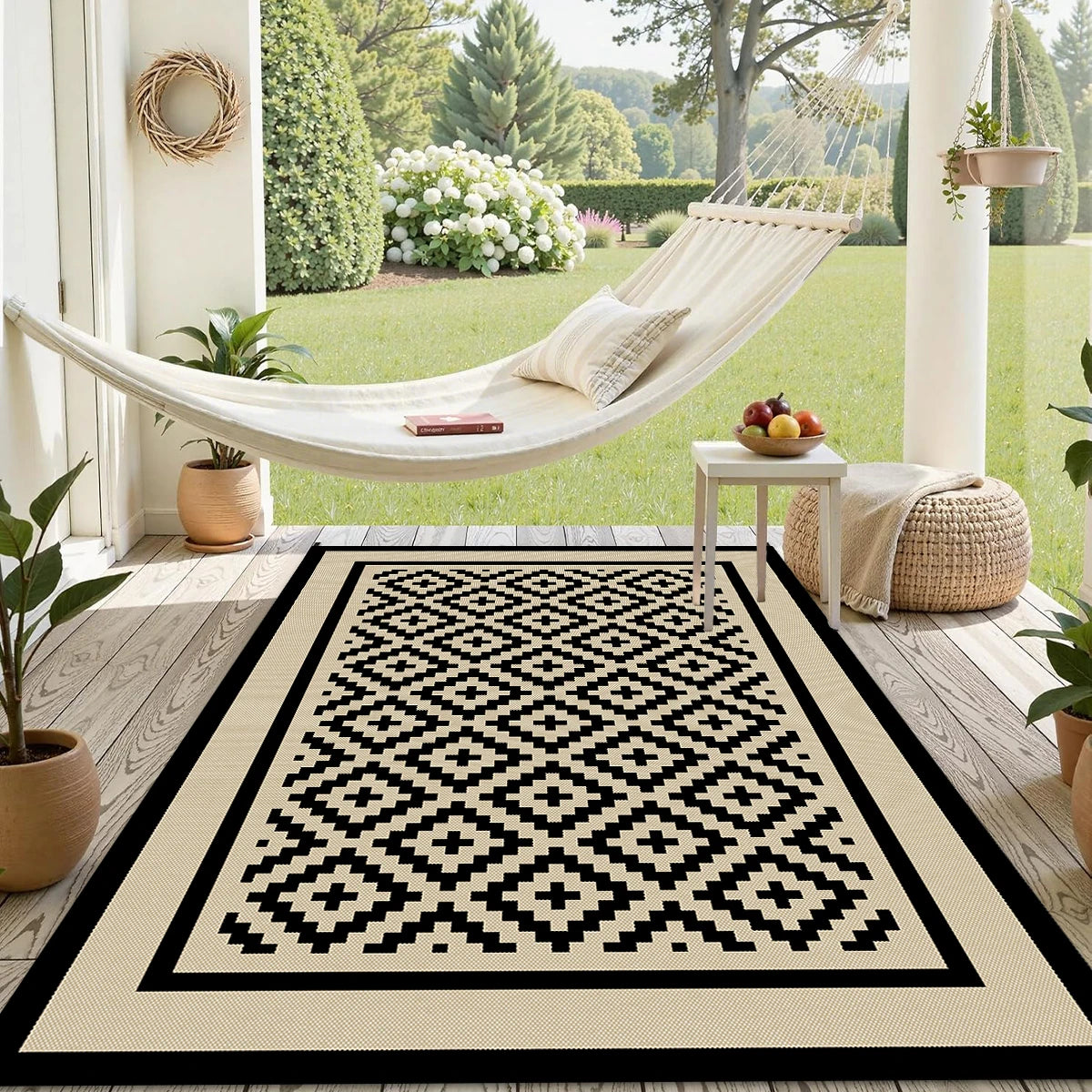 Reversible Woven Patio Rug