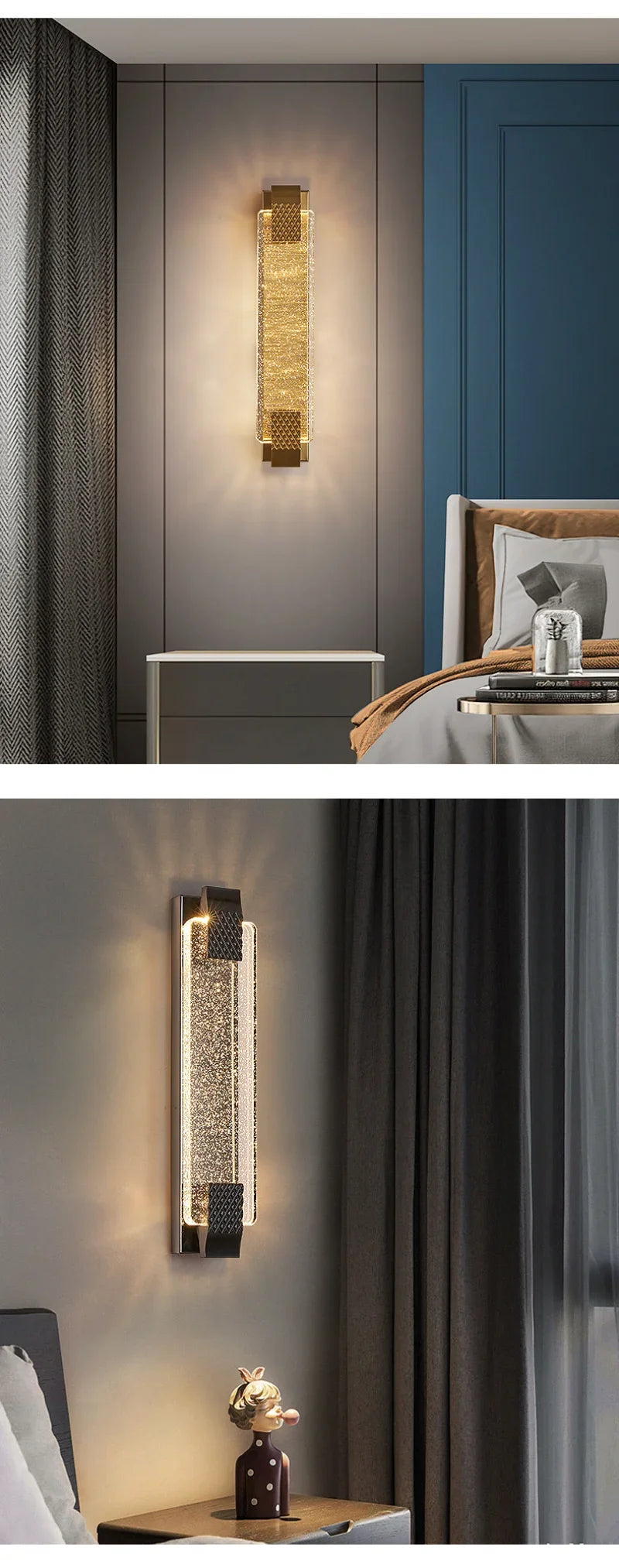 LuxeGlow Crystal Wall Sconce