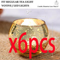 Mercury Gold Votive Candle Holder Set