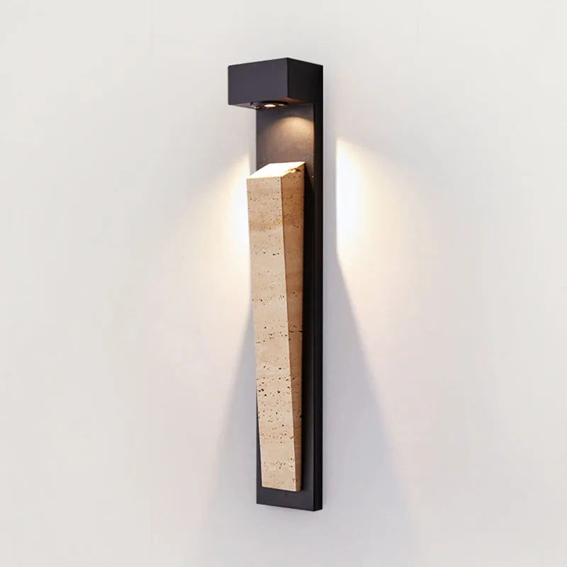 Travertine Marble Walnut Wall Light