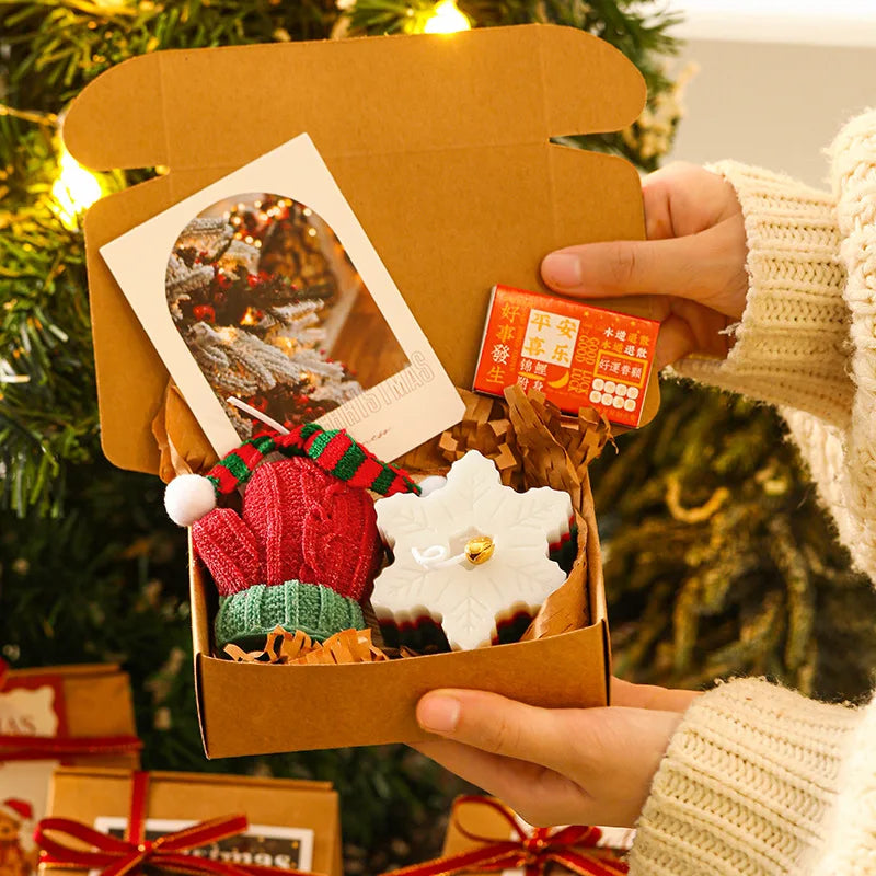 Holiday Candle Gift Floral Decorative Candle Set Christmas Scented Candle Scented For Bookshelf Bedroom Holiday Season