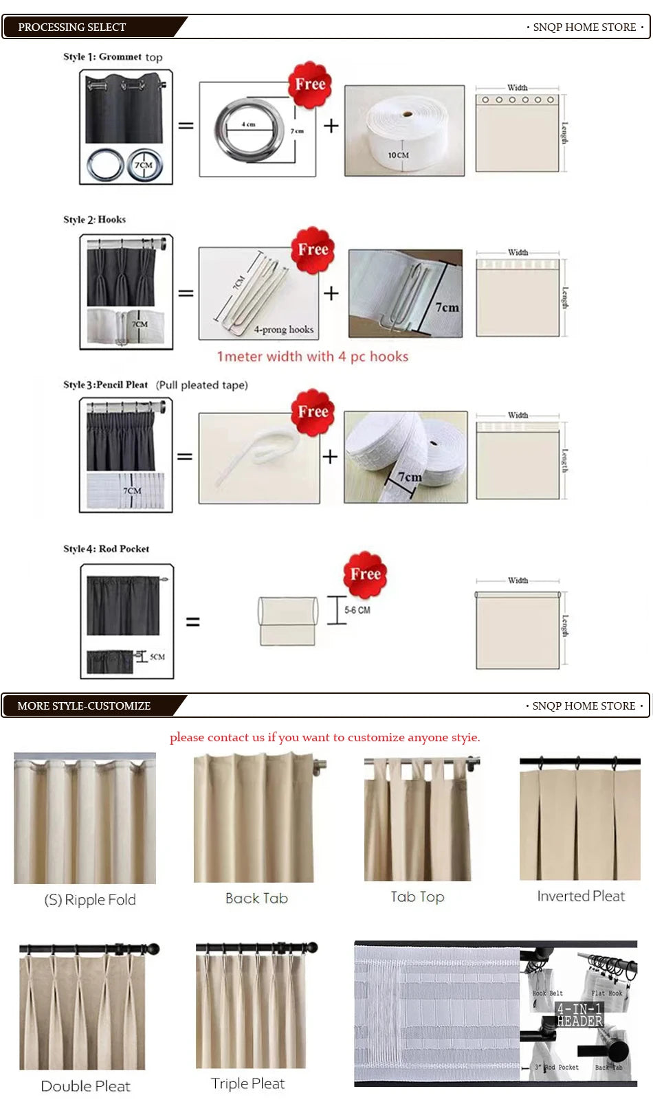 Custom Size 1Pc Hook 100% Blackout Curtains for Living Room Bedroom Thermal Insulated Waterproof Window Decor 창문커텐 Door Blinds
