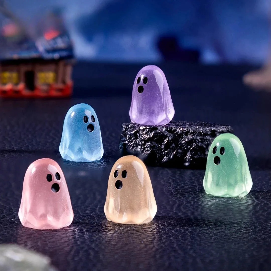 Glow-in-the-Dark Mini Ghost Figurine Set — WESTMERE