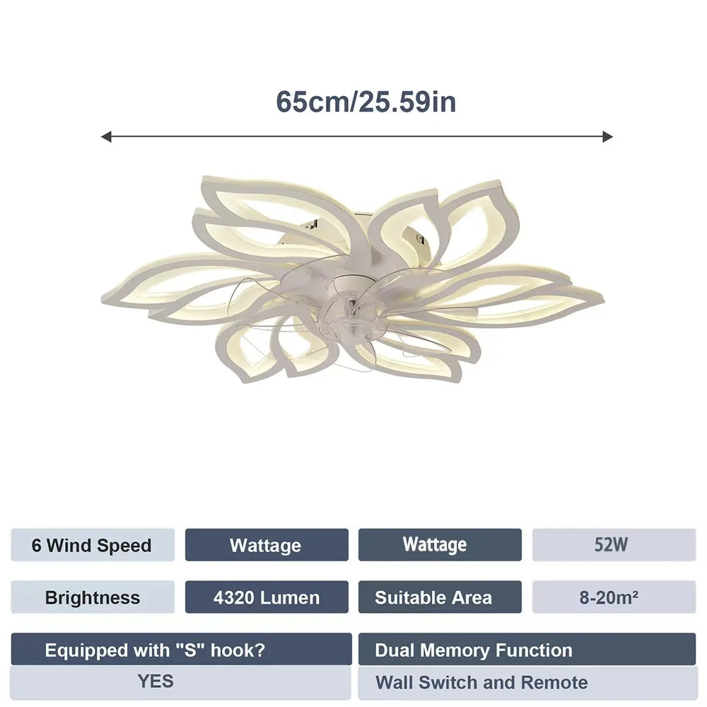 26-Inch Remote-Control Ceiling Fan with Light