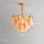 Murano Petal Glass Dimmable Chandelier