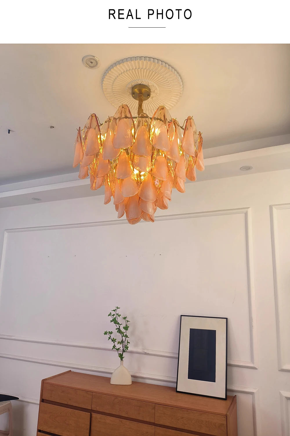 Murano-Style Petal Luxury Glass Chandelier