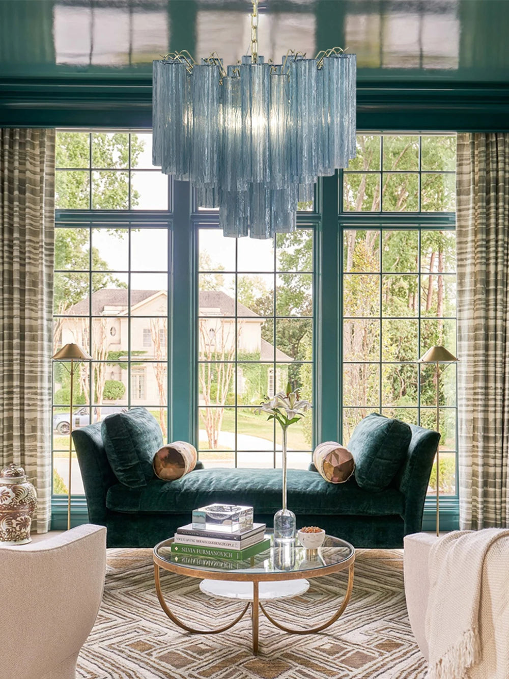 Art Glass Dimmable LED Chandelier