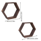 Hexagonal Floating Wall Shelves