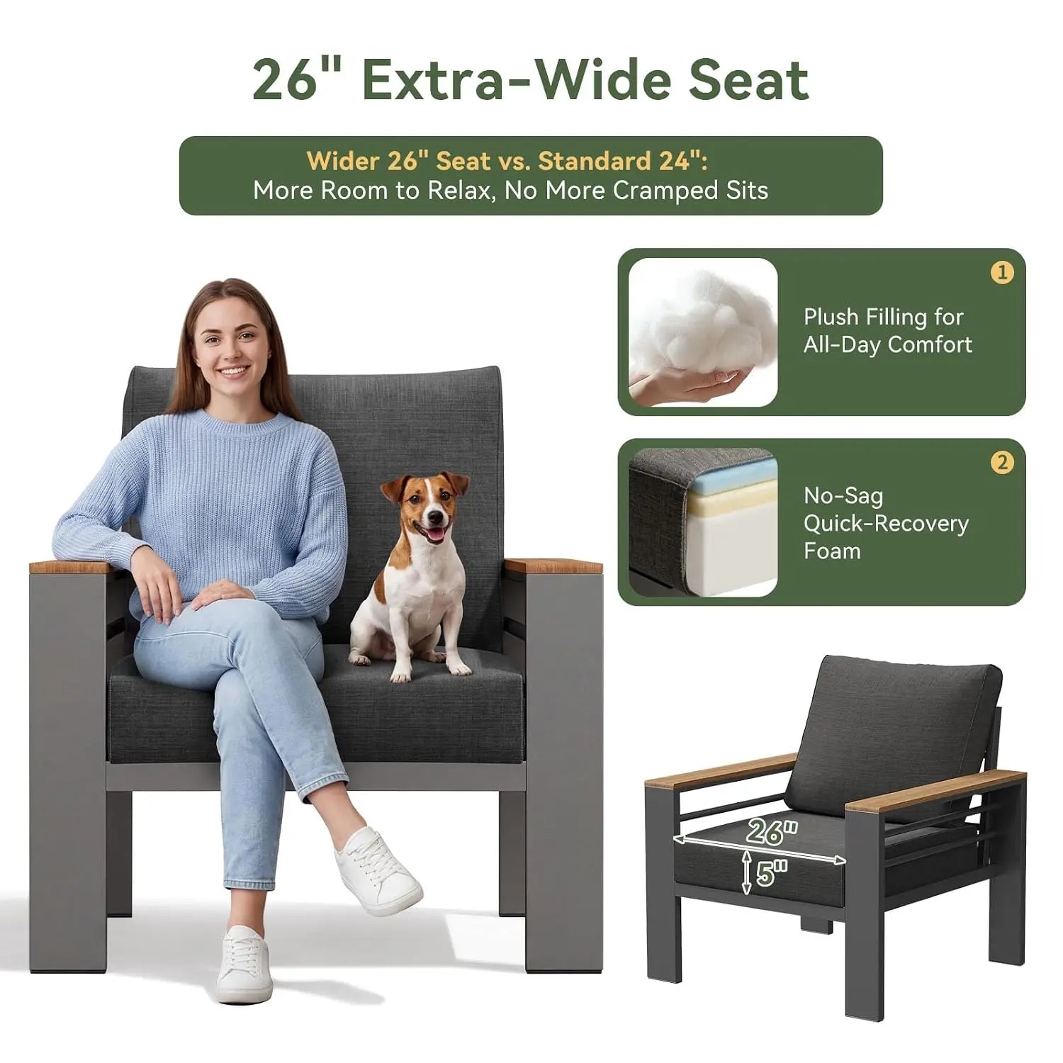 Aluminum Patio Conversation Set