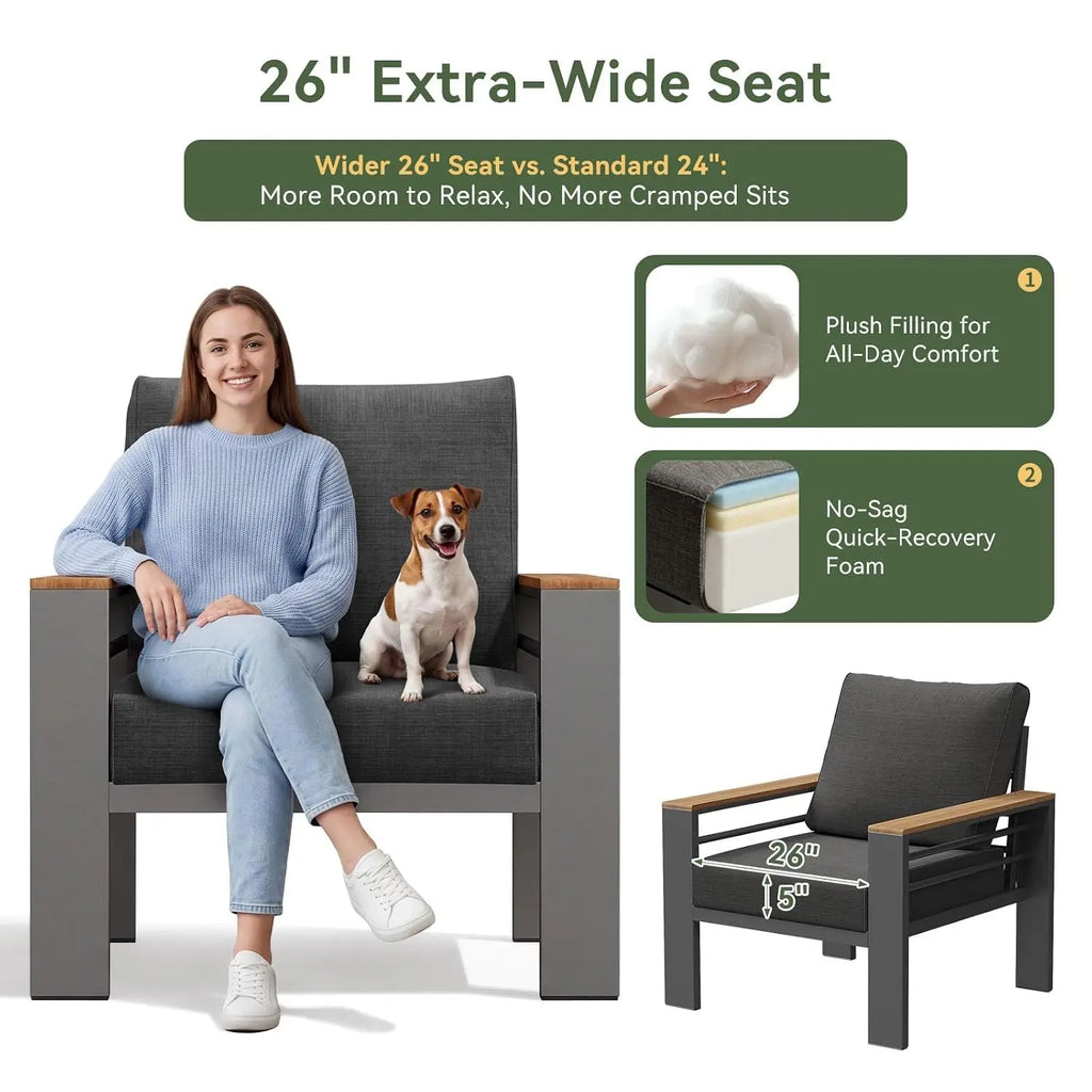 Aluminum Patio Conversation Set