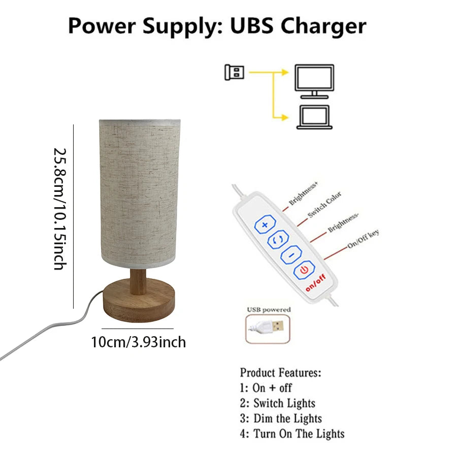 Wood LED Table Lamp