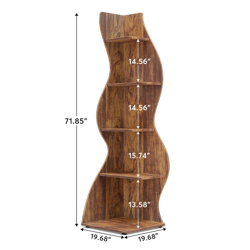 5-Tier Corner Bookshelf