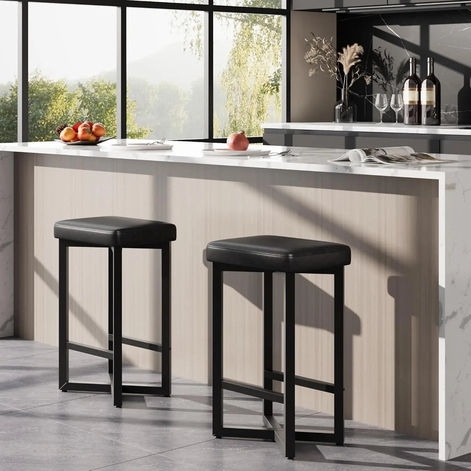Backless Counter-Height Bar Stools