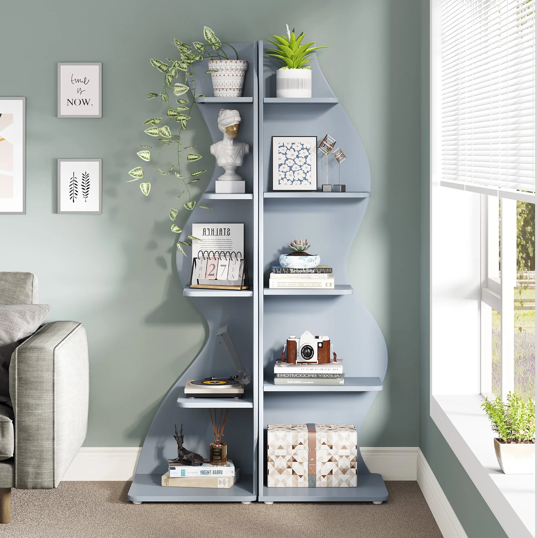 5-Tier Corner Bookshelf