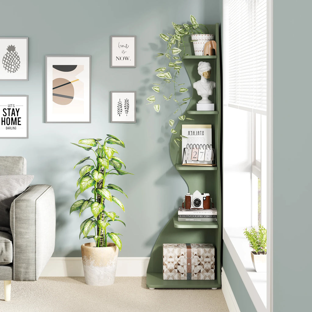 5-Tier Corner Bookshelf