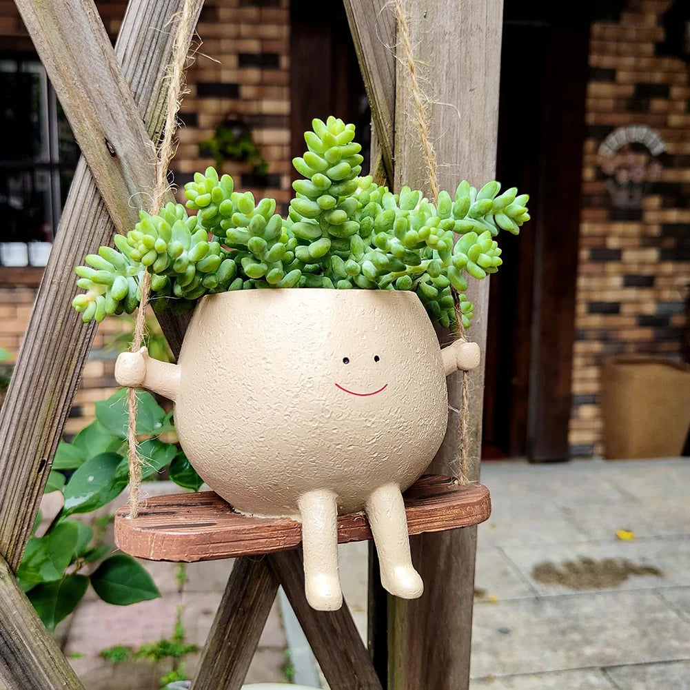 Wall-Hanging Cartoon Head Planter — WESTMERE