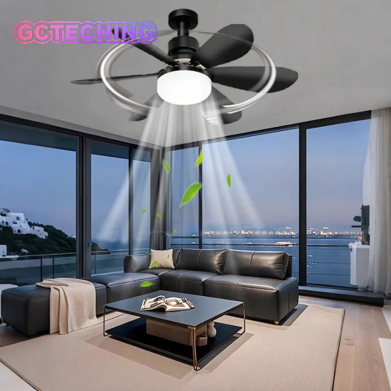 E27 Remote-Control Ceiling Fan with Light
