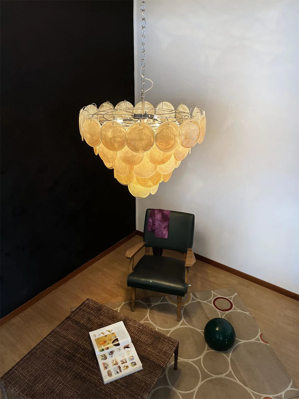 Dimmable Glass-Piece LED Chandelier