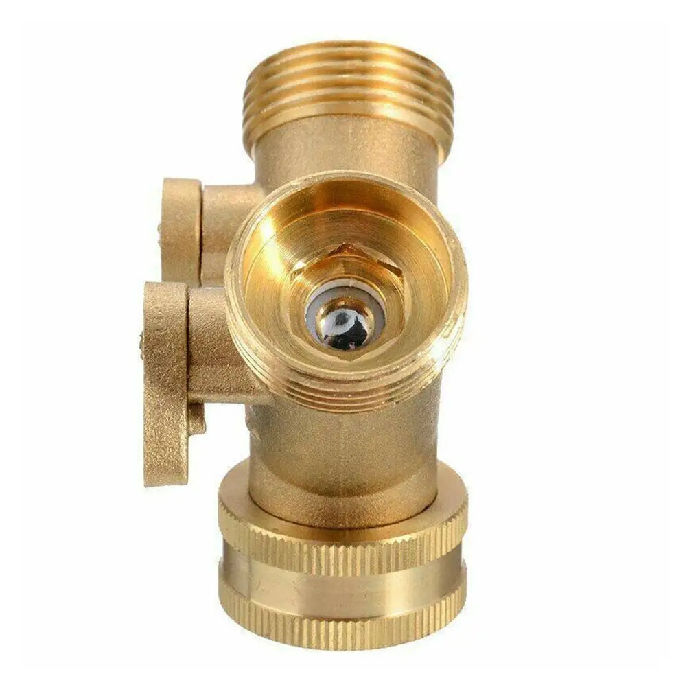 Brass Two-Way Garden Hose Splitter