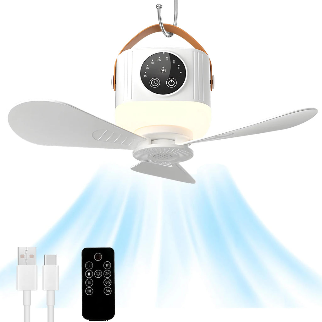 Adjustable Rechargeable Camping Fan