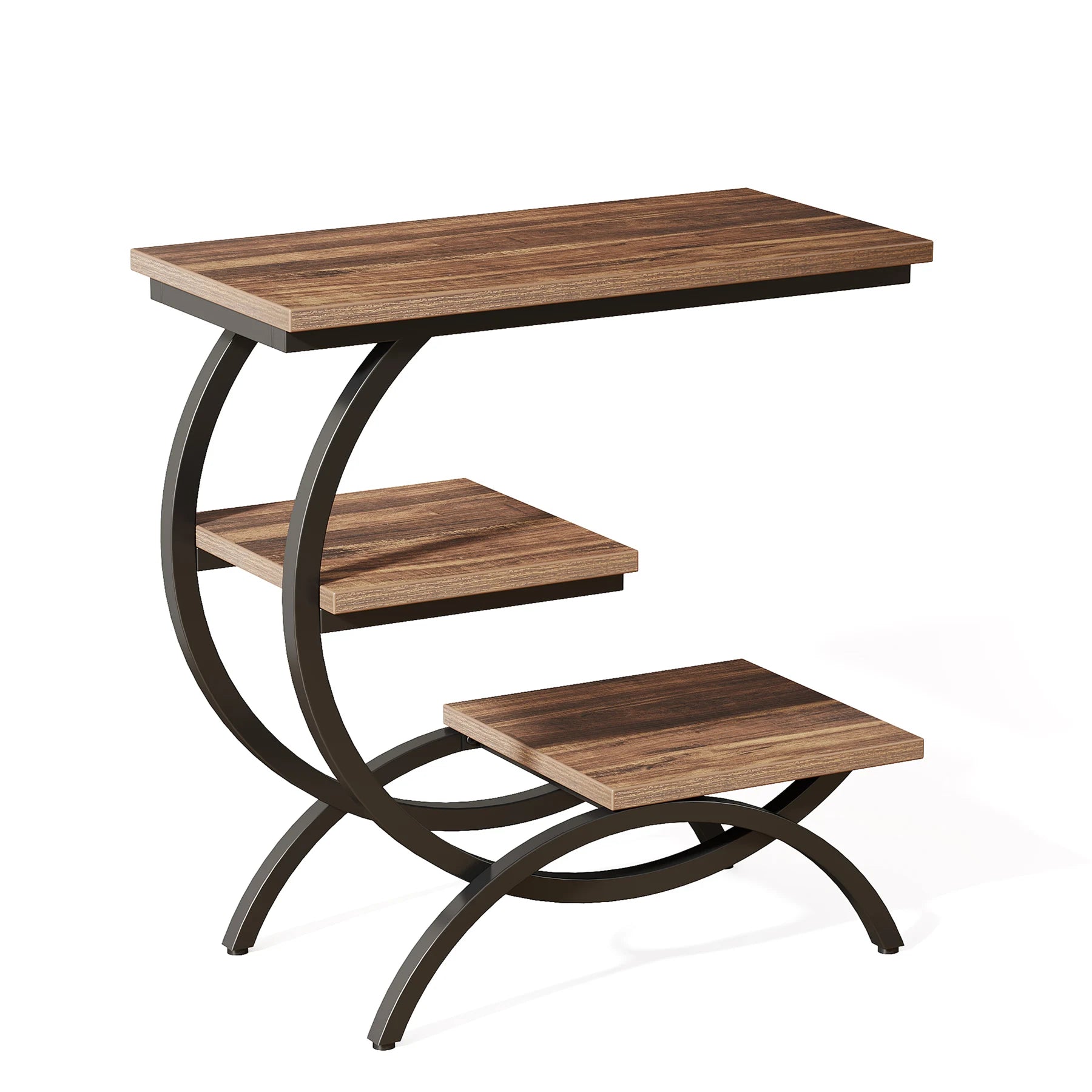 3-Tier C-Shaped Side Table