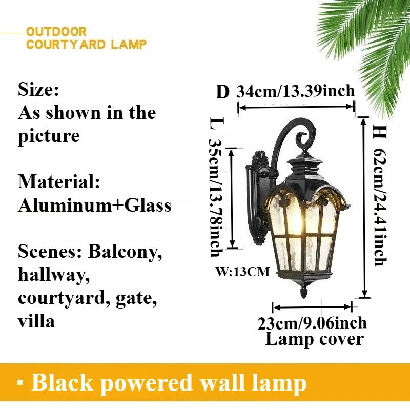 Vintage Solar Entryway Wall Lantern